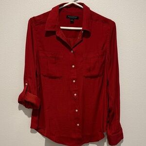 Banana Republic Vibrant Red Camp Shirt